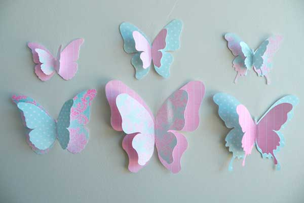 дизайн бабочек на стене фото